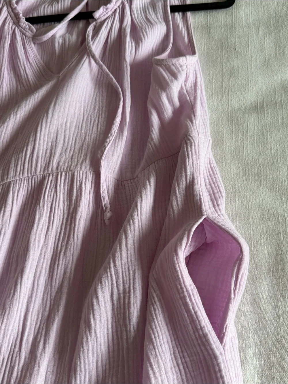 Sonoma Goods For Life Dress Womens L Purple Cotton Ruffle Maxi Boho Sundress - Picture 5 of 9